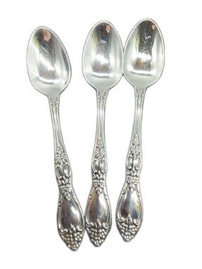 Oneida Wm. A. Rogers Huntington Place Oval Soup Spoons 6" Lot Of 3
